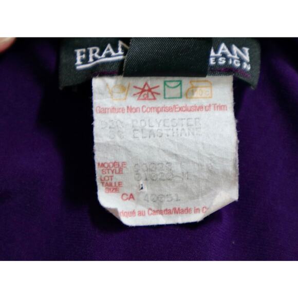 Frank Lyman Size 10 Gathered Bust Bodycon Mini Dress Ruched Purple - Picture 9 of 9